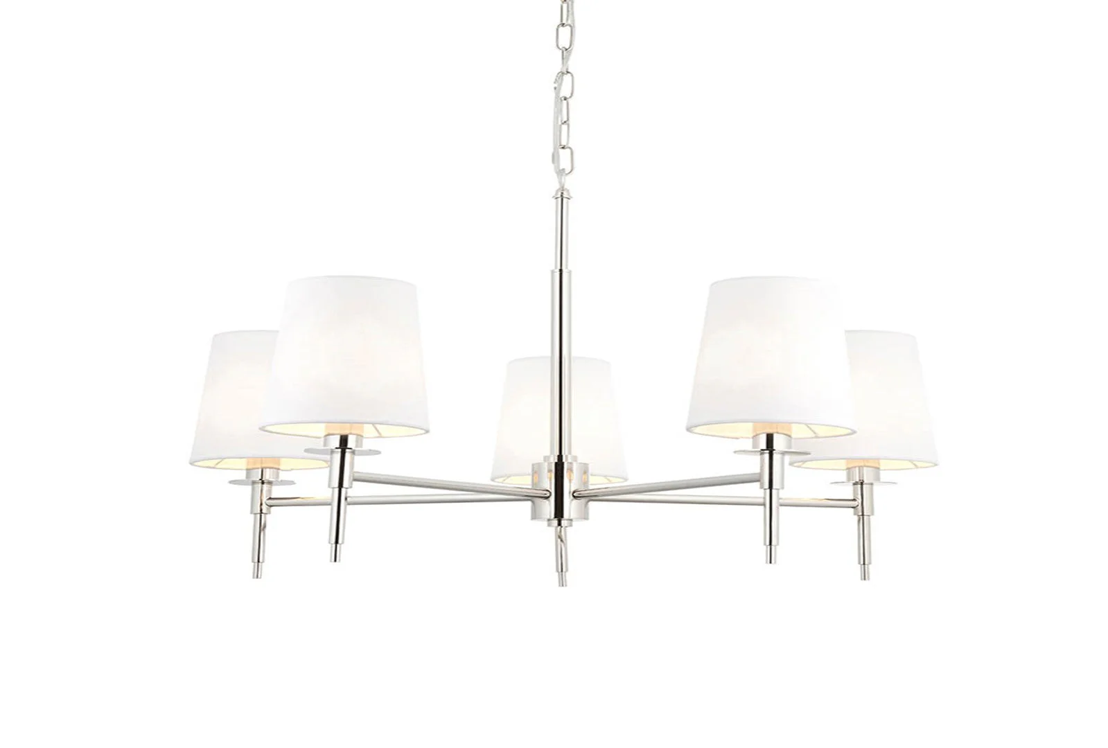 Daphney 3/5Lt Centre Ceiling Light - Bright Nickel / Satin Brass
