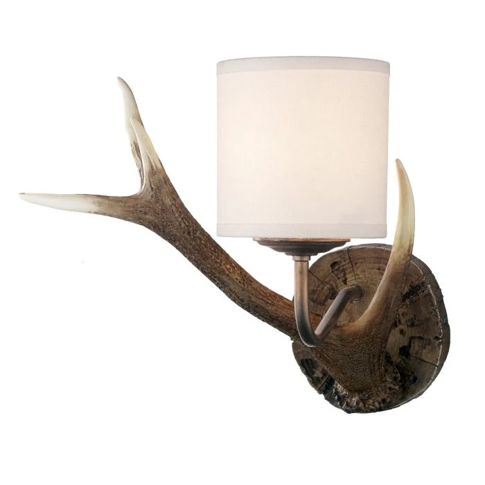 Antler Wall Light Small complete with Shade