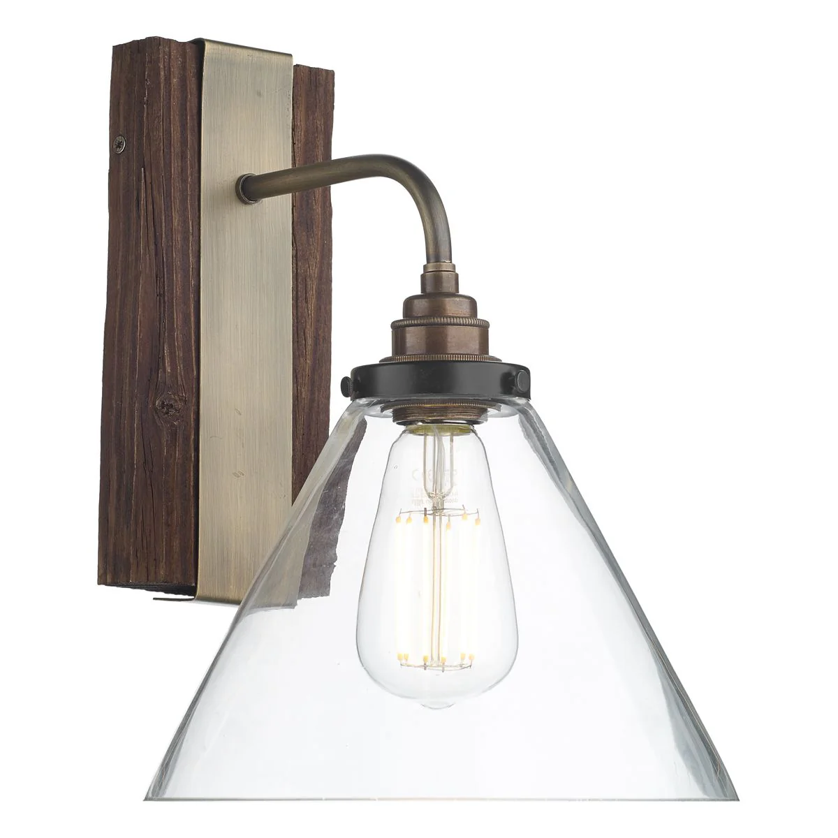 Aspen 1 Wall Light in Wood Effect