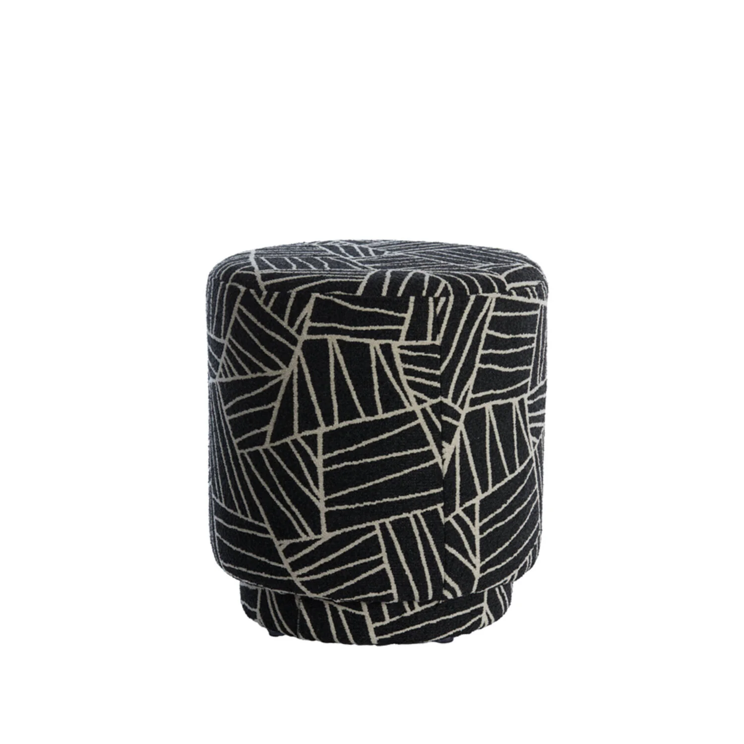 Davonte Black & White Pouffe