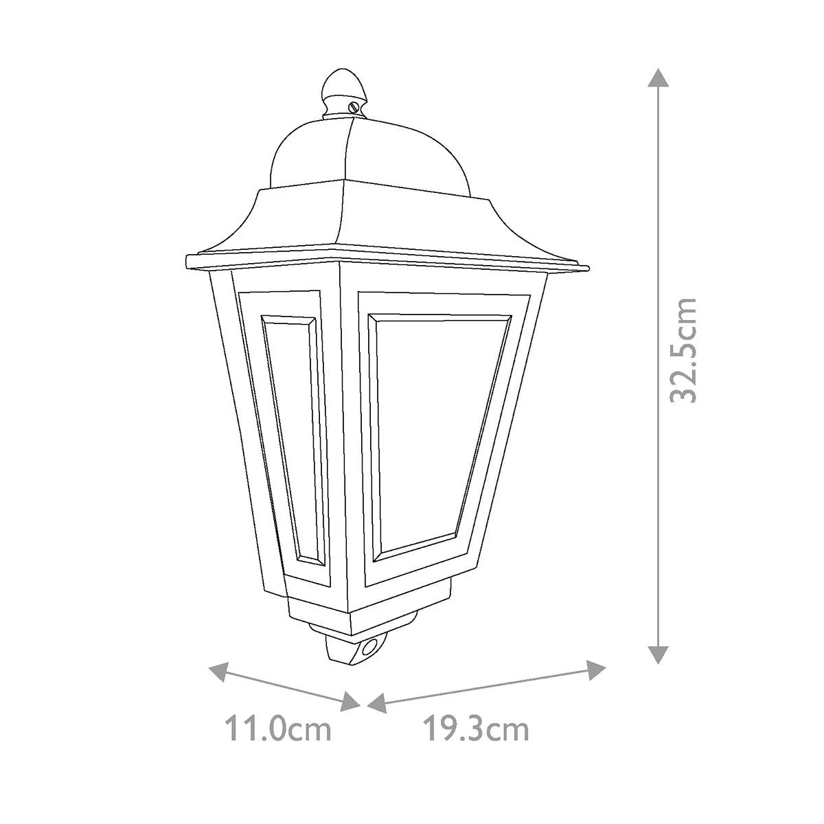 Deco Lane 1lt Half Wall Lantern - Various Finish E27 IP44 - Image 27