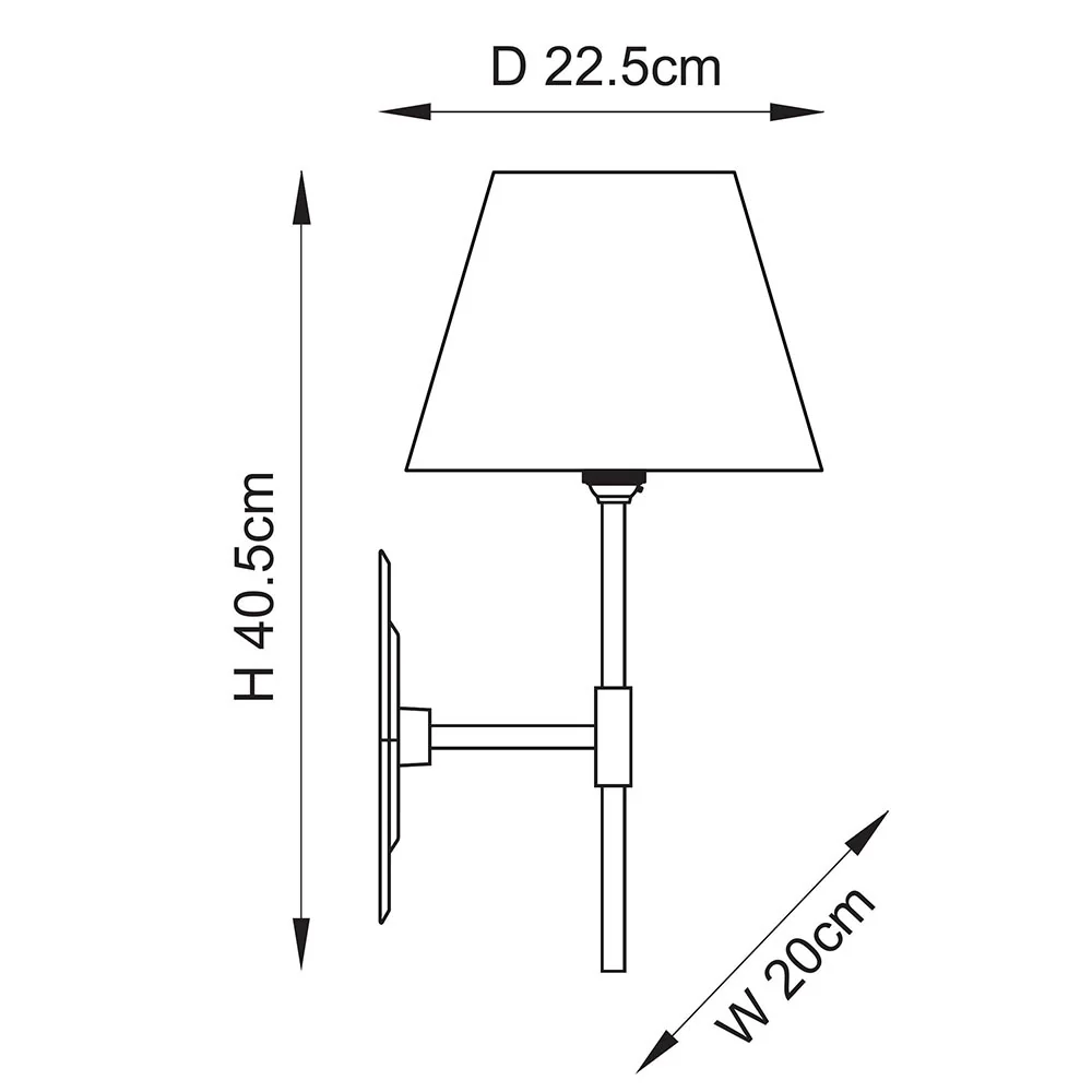 Dermot Tall 20cm Wall Light- Various Finishes - Image 24