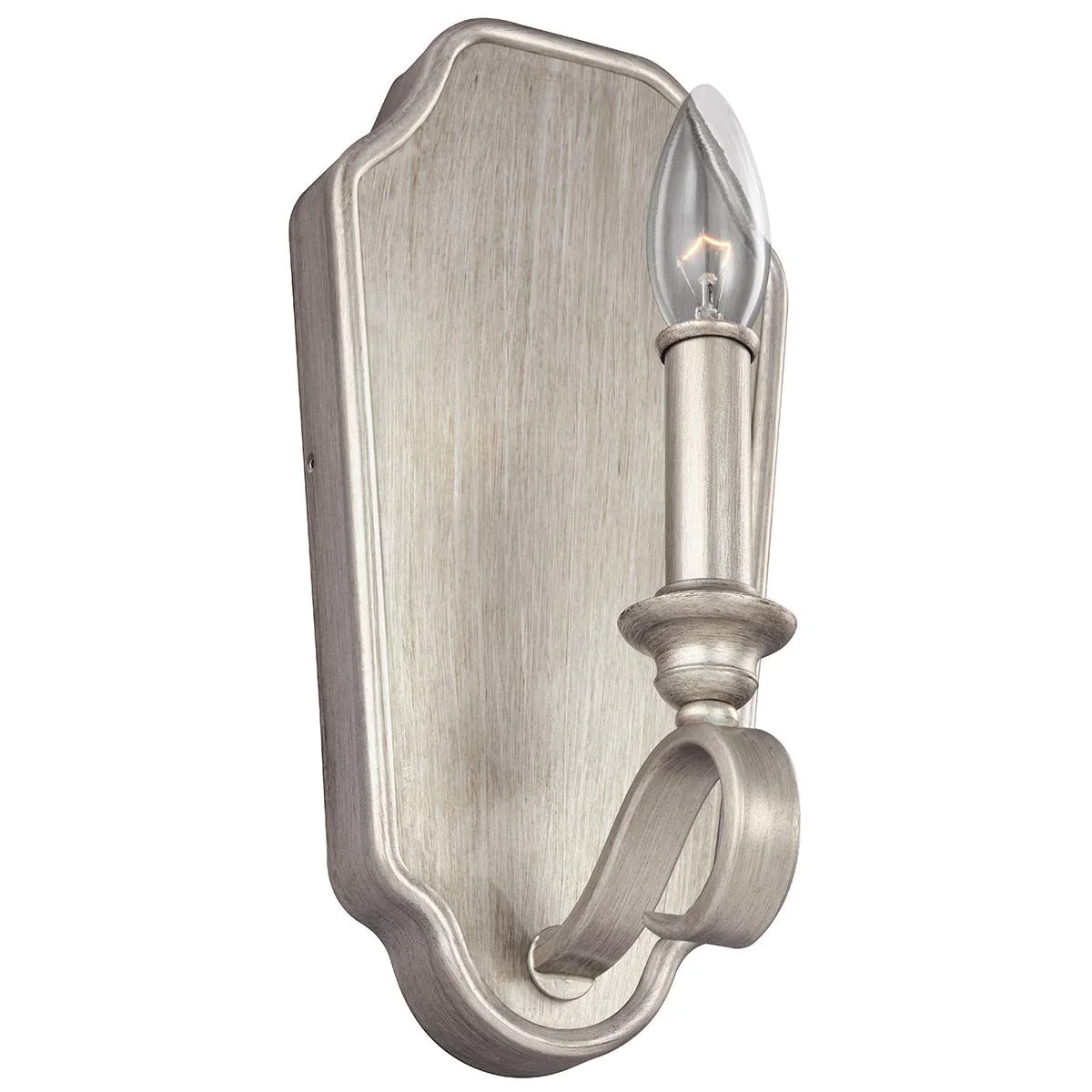 DeWitt 1 Light Wall Light - Sunrise Silver IP20 E14