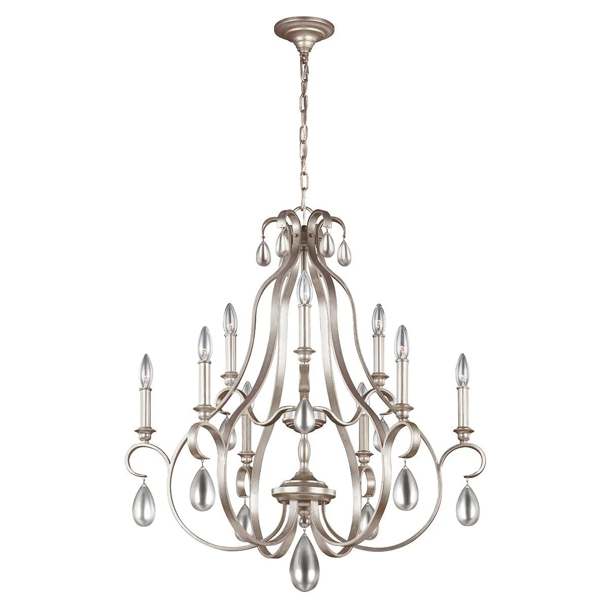 DeWitt 9L Centre Ceiling Light - Sunrise Silver Finish