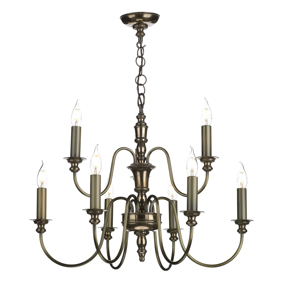 Dickens 9/21Lt Ceiling Light In Bronze/Pewter