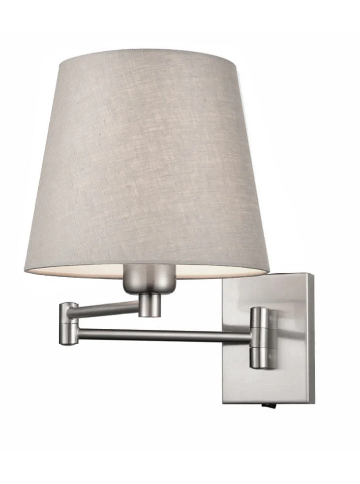 Dillon Reading Swing Arm Switched Wall Bracket E27 
Satin Nickel/Bronze Various Shades - Image 4
