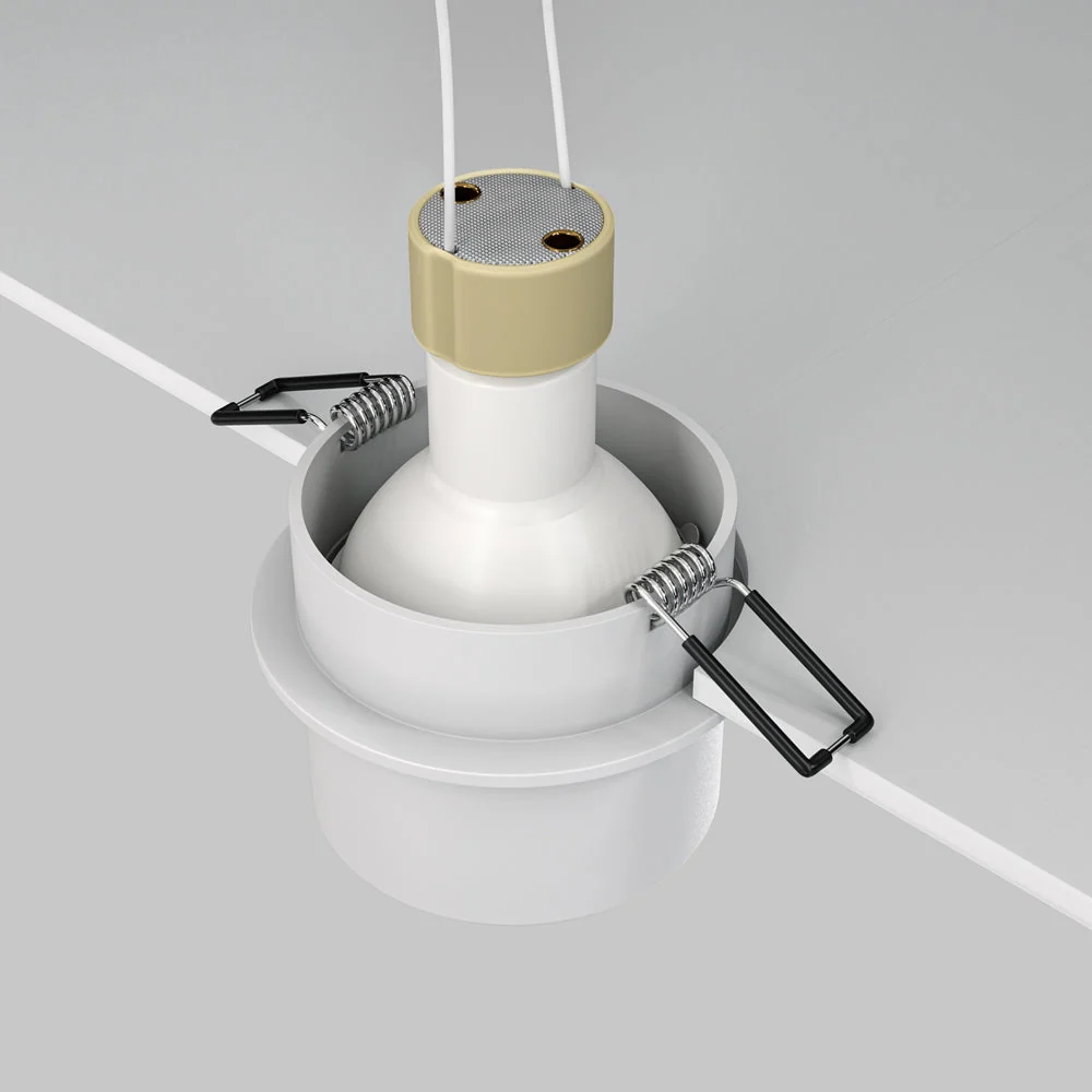 Reif Downlight Recessed Ceiling Light - White/Gold/Black Finish - Image 4