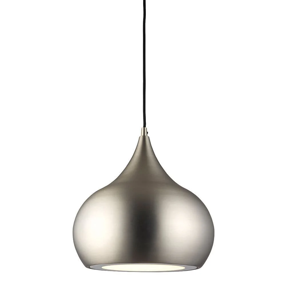 Droplet 1Lt Pendant - Matt Nickel/Antique Brass
