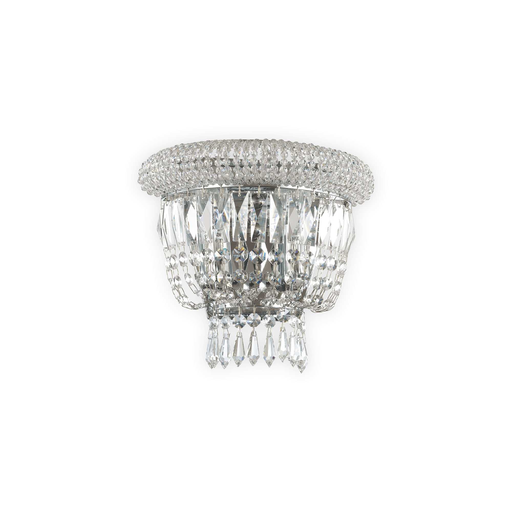 Dubai Crystal Wall Light  - Chrome/Brass Finish