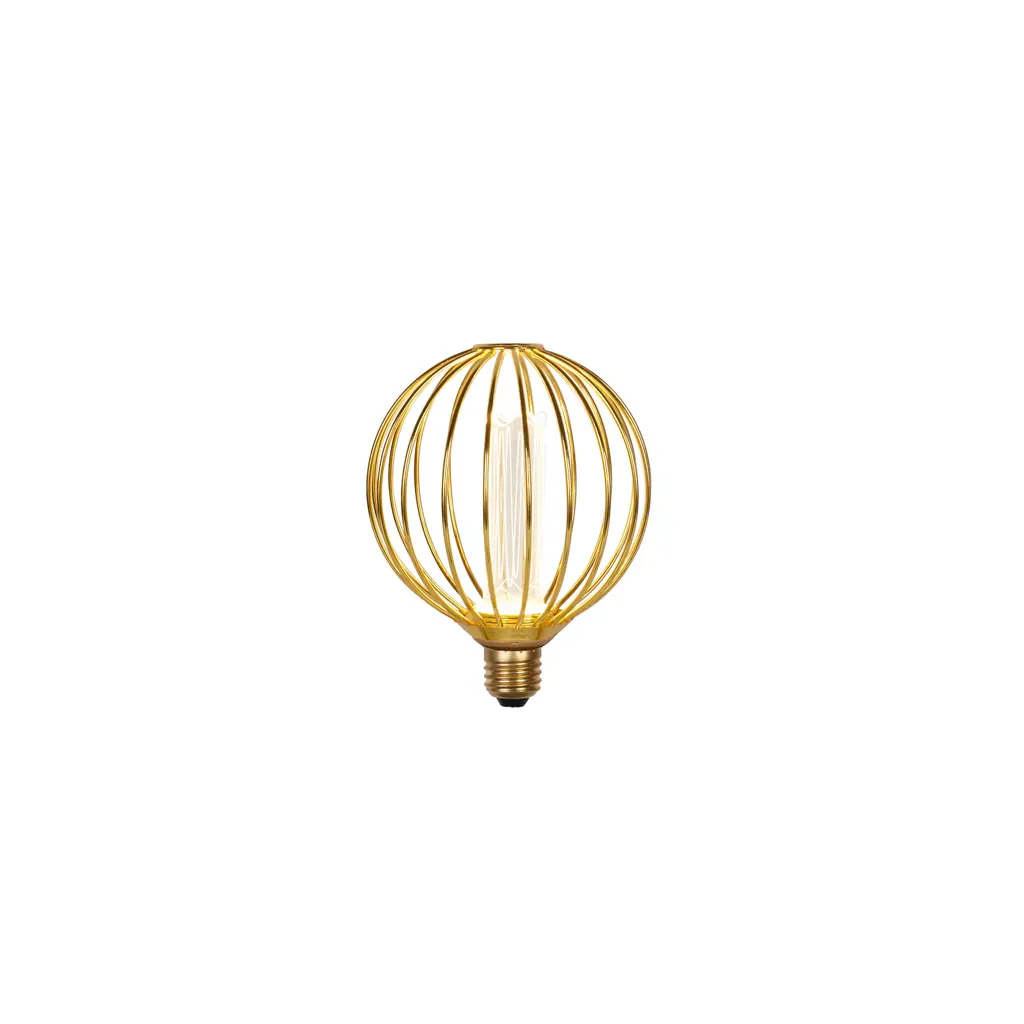E27 Globe Wire Lamp- Gold/ Black Finishes