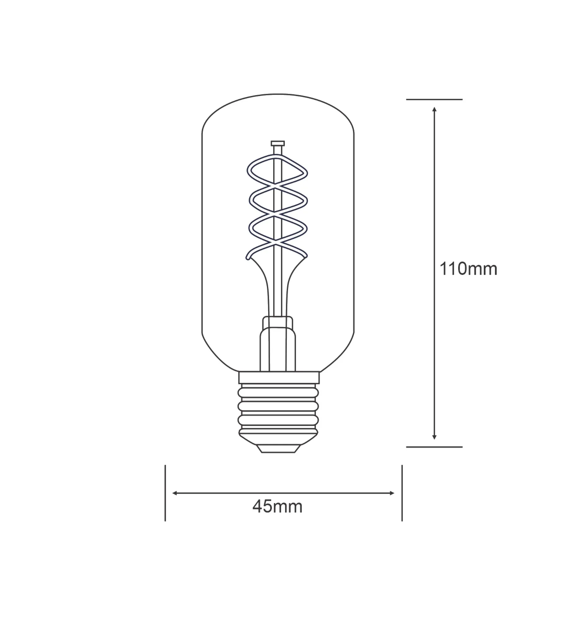 Classic Style 4W Dimmable LED T45 E27 Bulbs- Various Finishes - Image 7