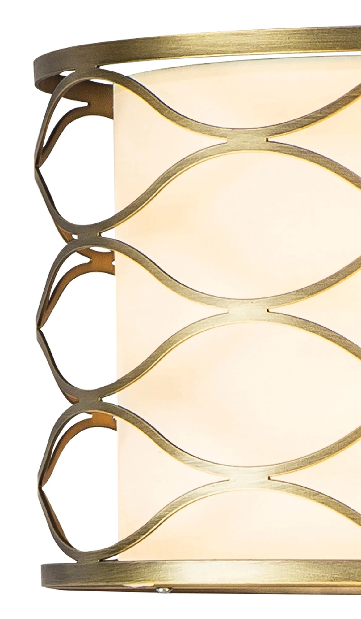 Edgerton Floor Lamp 3 Light E14 Aged Gold  &  Cream Fabric Shade - Image 4