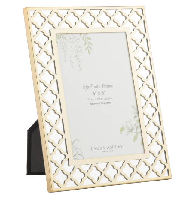 Efa Photo Frame Polished Gold and Mirror 4" x 6"