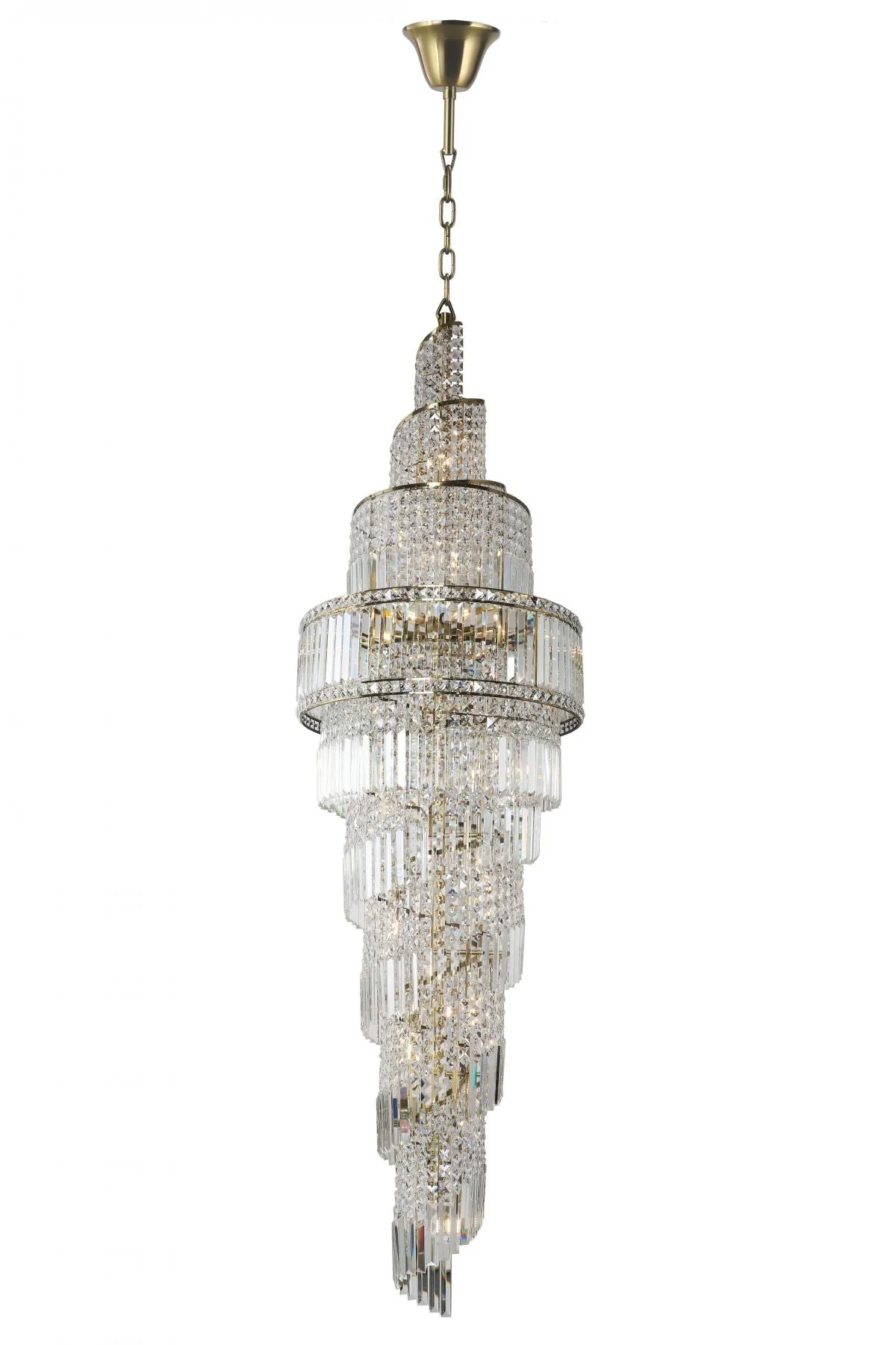 Elizabeth 19Lt/24Lt Crystal Pendant - Satin/Gold/Antique Brass/Polished Chrome - Image 6