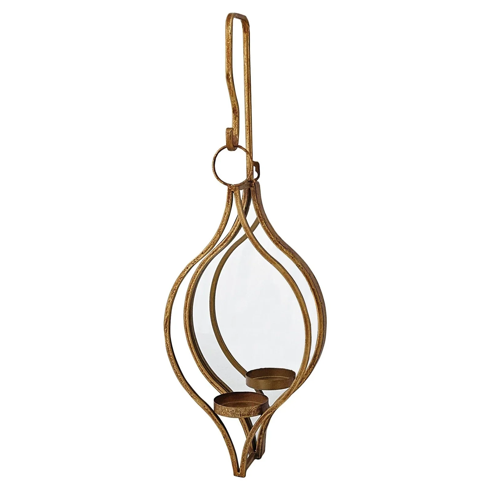 Ellie Mirrored Candle Holder Single/Double/Triple - Gold Finish