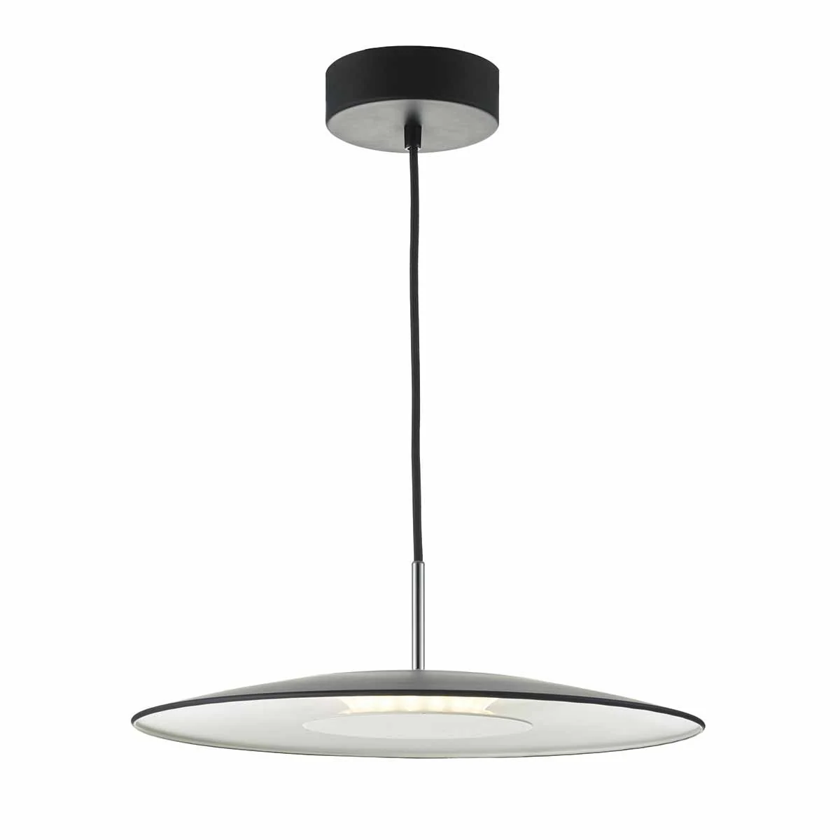 Enoch Pendant Matt Black & Stainless Steel LED - Image 6
