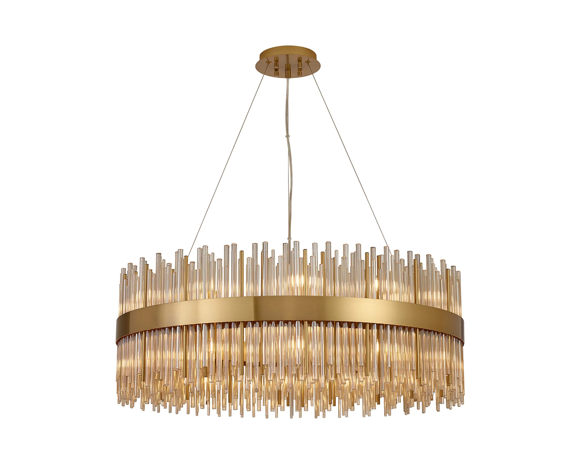 Erin 24/30Lt Glass Rod Pendant Round- Various Finishes - Image 32
