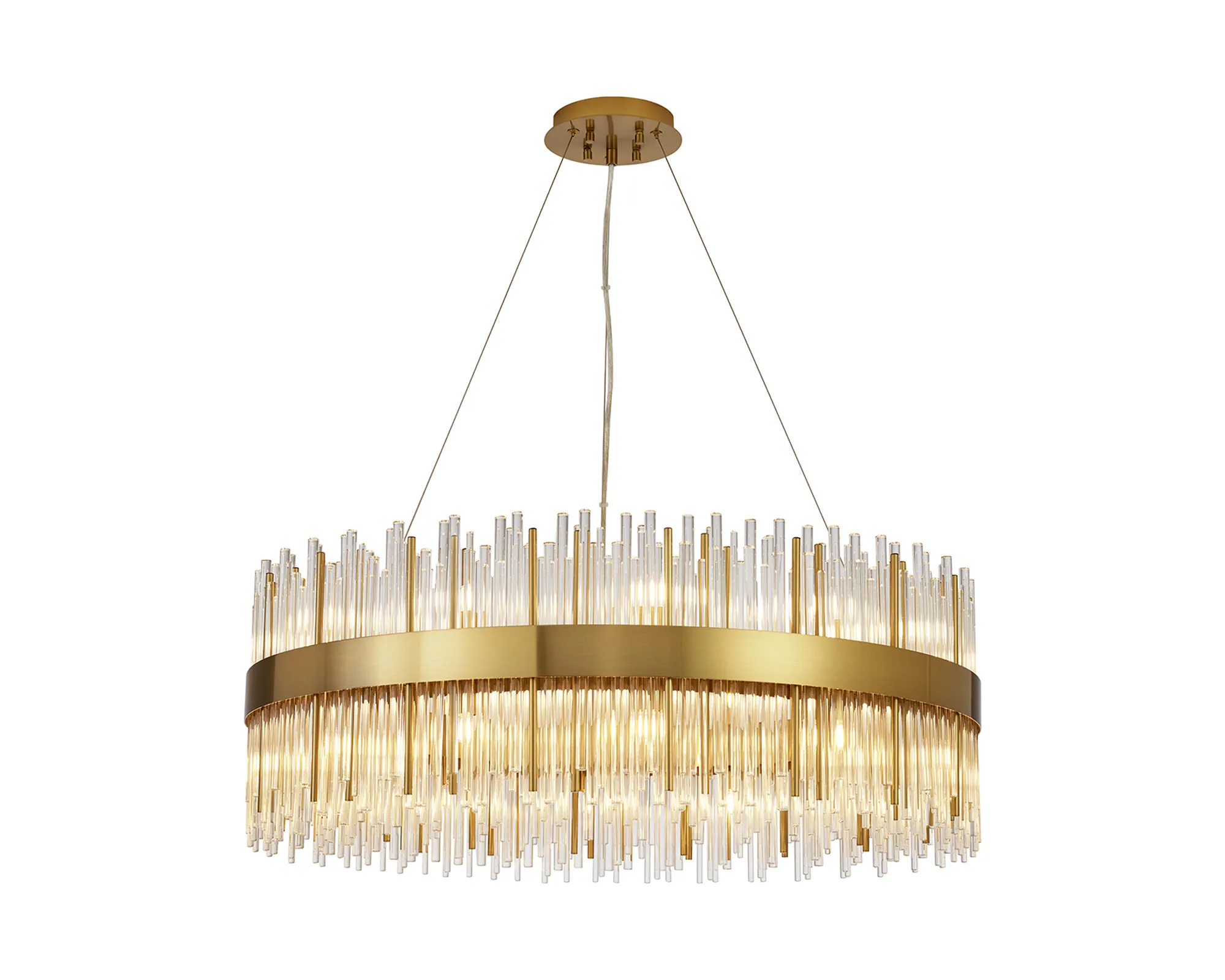 Erin 24/30Lt Glass Rod Pendant Round- Various Finishes - Image 35