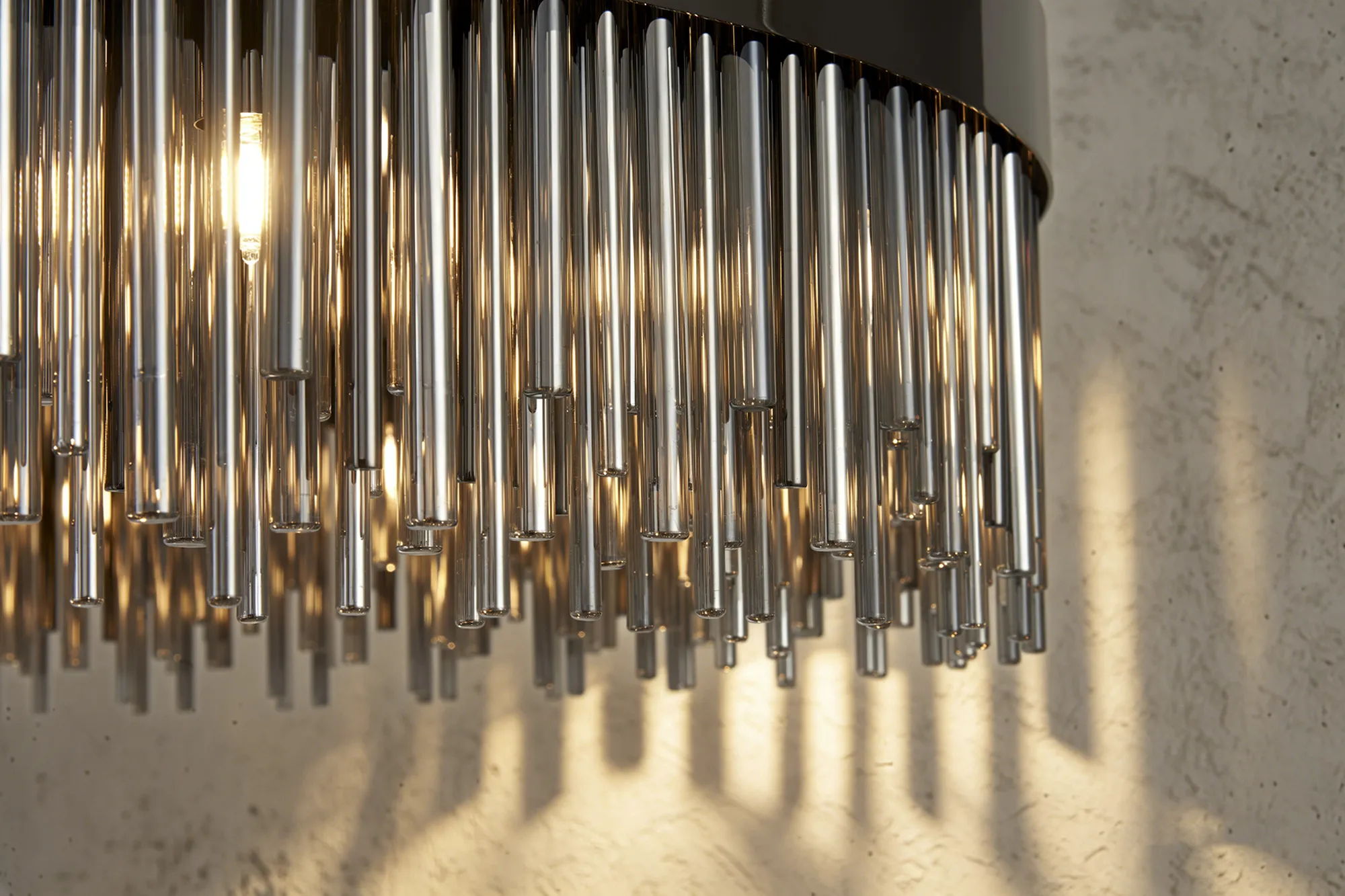 Erin 24/30Lt Glass Rod Pendant Round- Various Finishes - Image 38