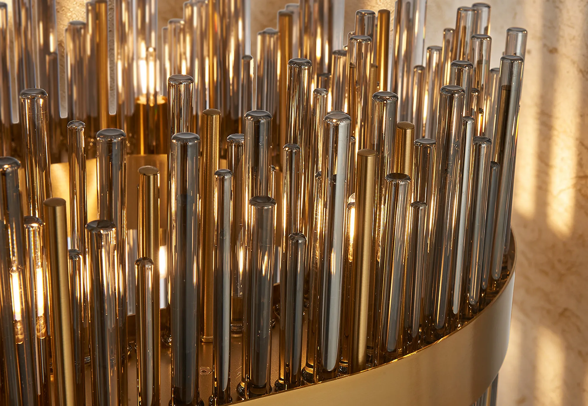 Erin 24/30Lt Glass Rod Pendant Round- Various Finishes - Image 6