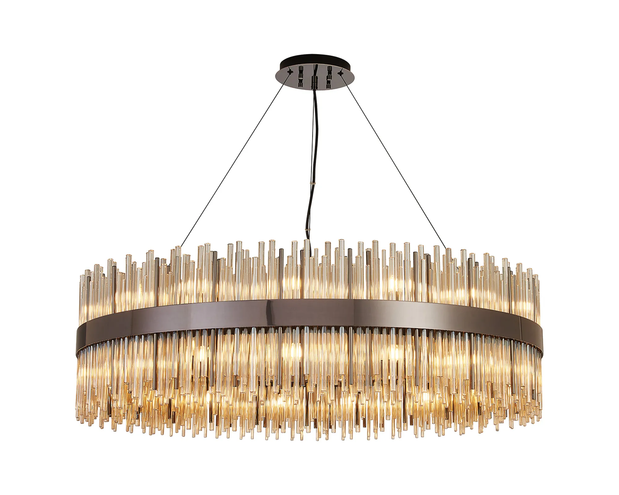 Erin 24/30Lt Glass Rod Pendant Round- Various Finishes - Image 65