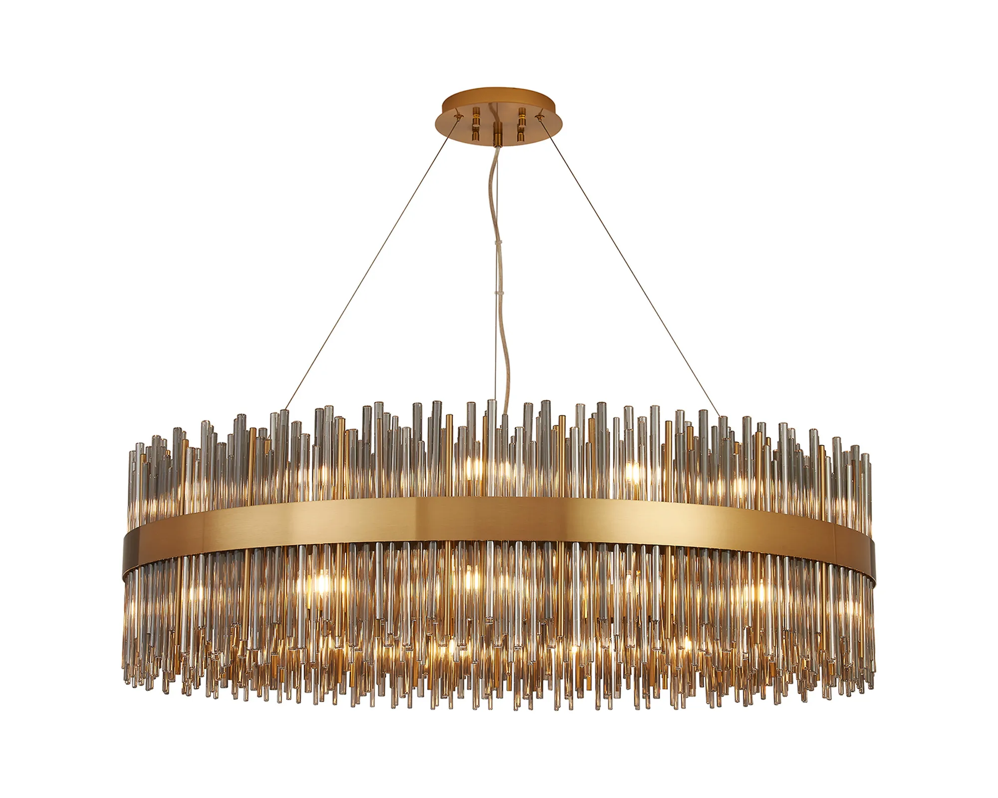 Erin 24/30Lt Glass Rod Pendant Round- Various Finishes - Image 7
