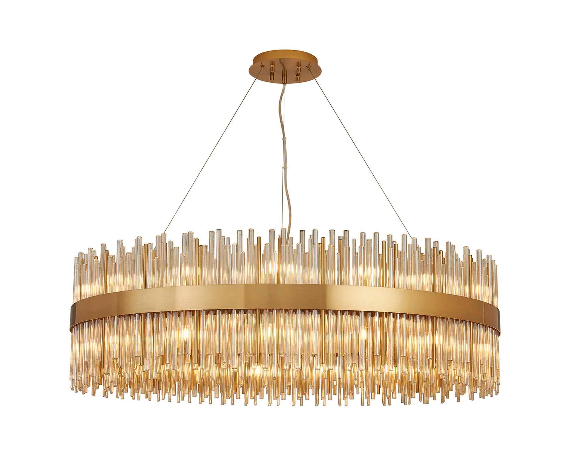 Erin 24/30Lt Glass Rod Pendant Round- Various Finishes - Image 9