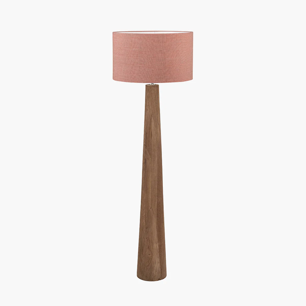 Esha Wood Floor Lamp Base - Choice of Shades