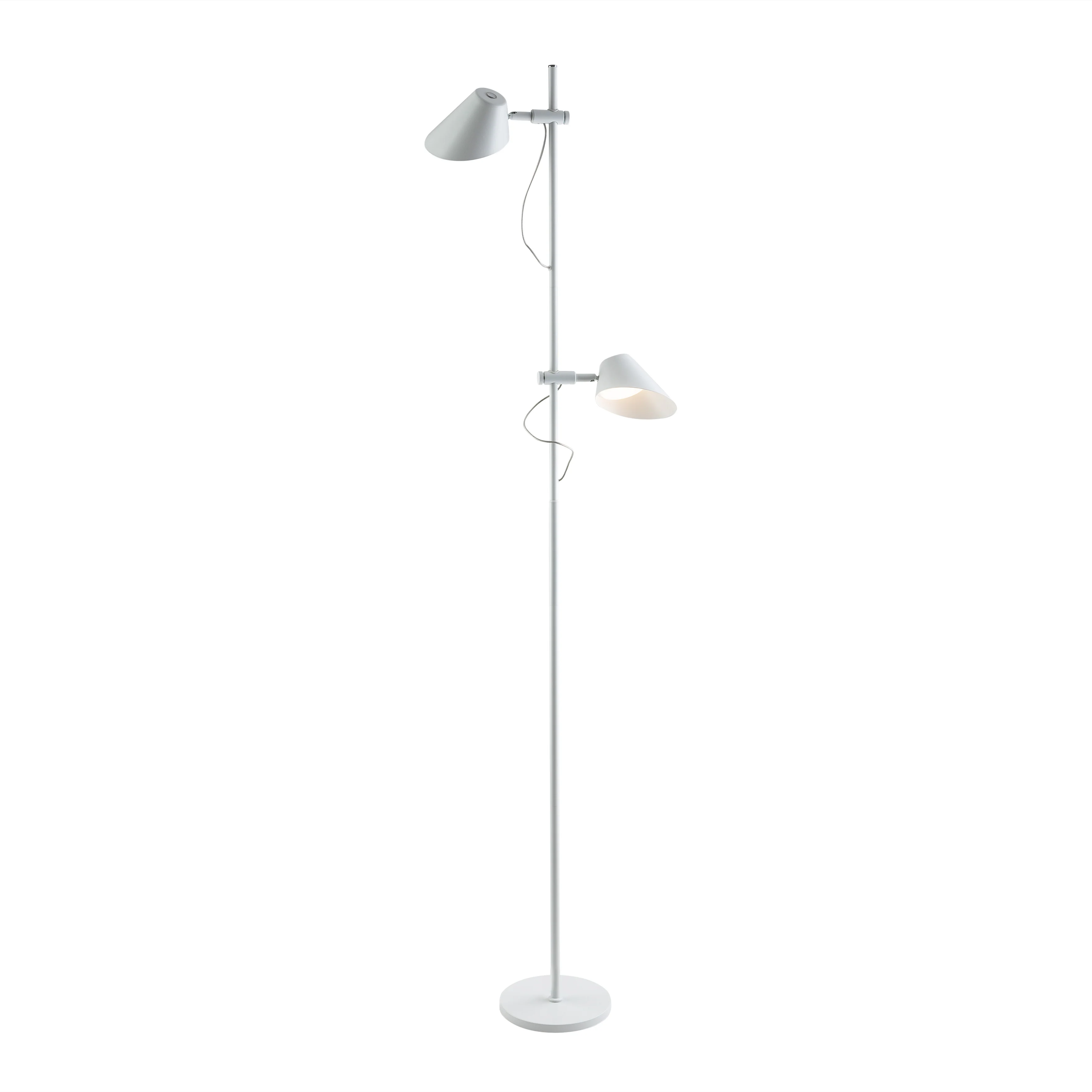 Esino 2Lt Floor Lamp- Black/ White Finish - Image 6