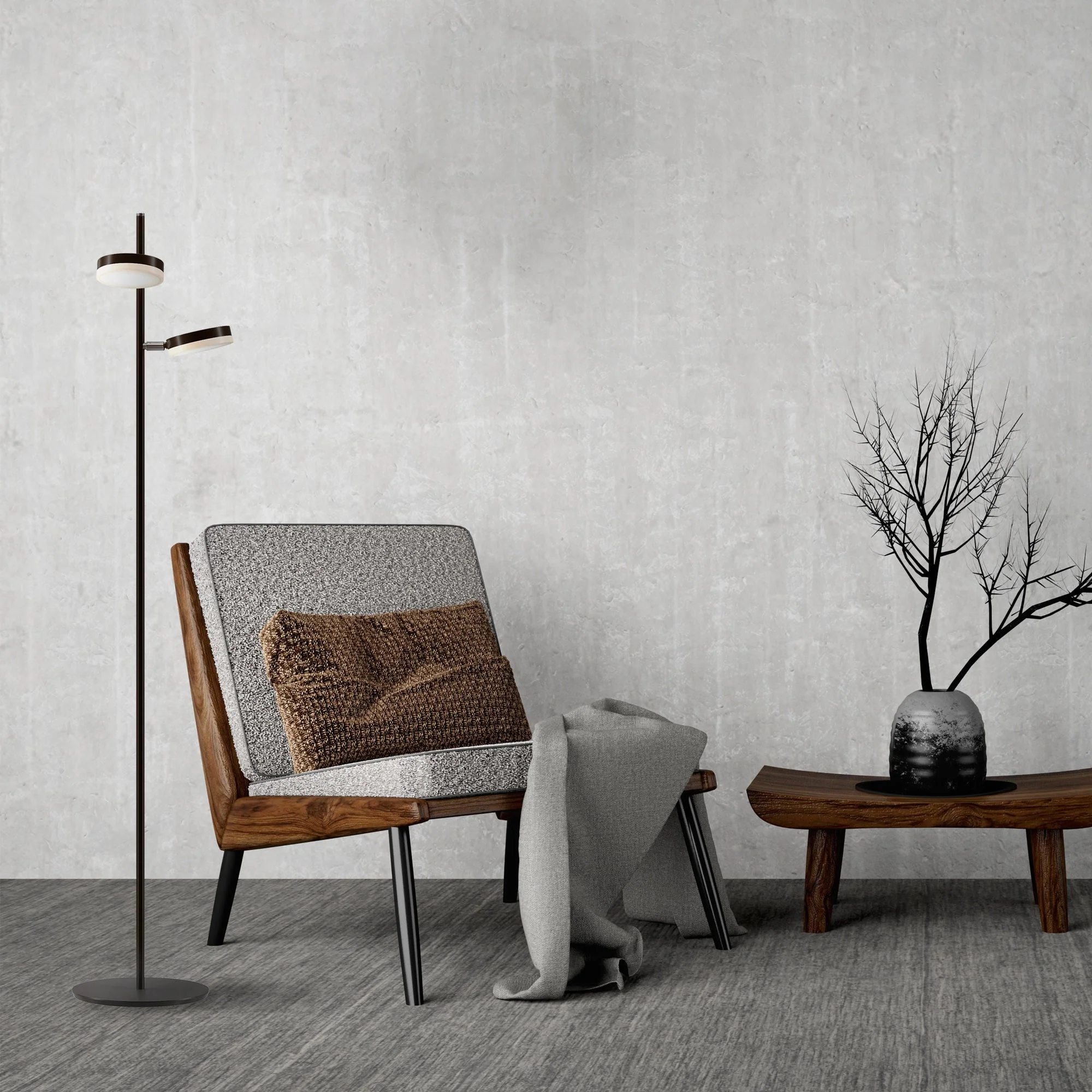 Fad Floor lamp Integrated LED - Black Finish - Image 4