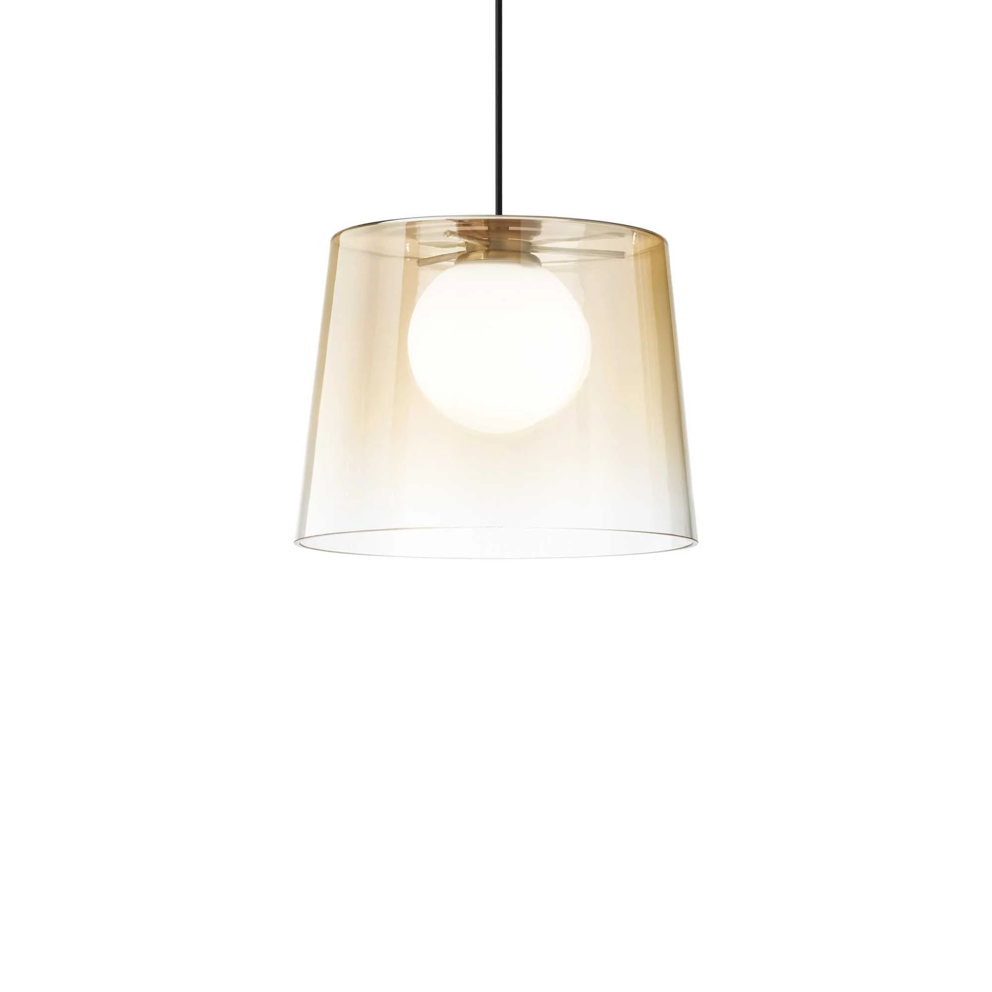 Fade Pendant - Amber/Chrome Finish
