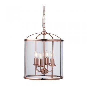 Fern 4 Light Antique Brass, Antique Chrome, Chrome, Copper