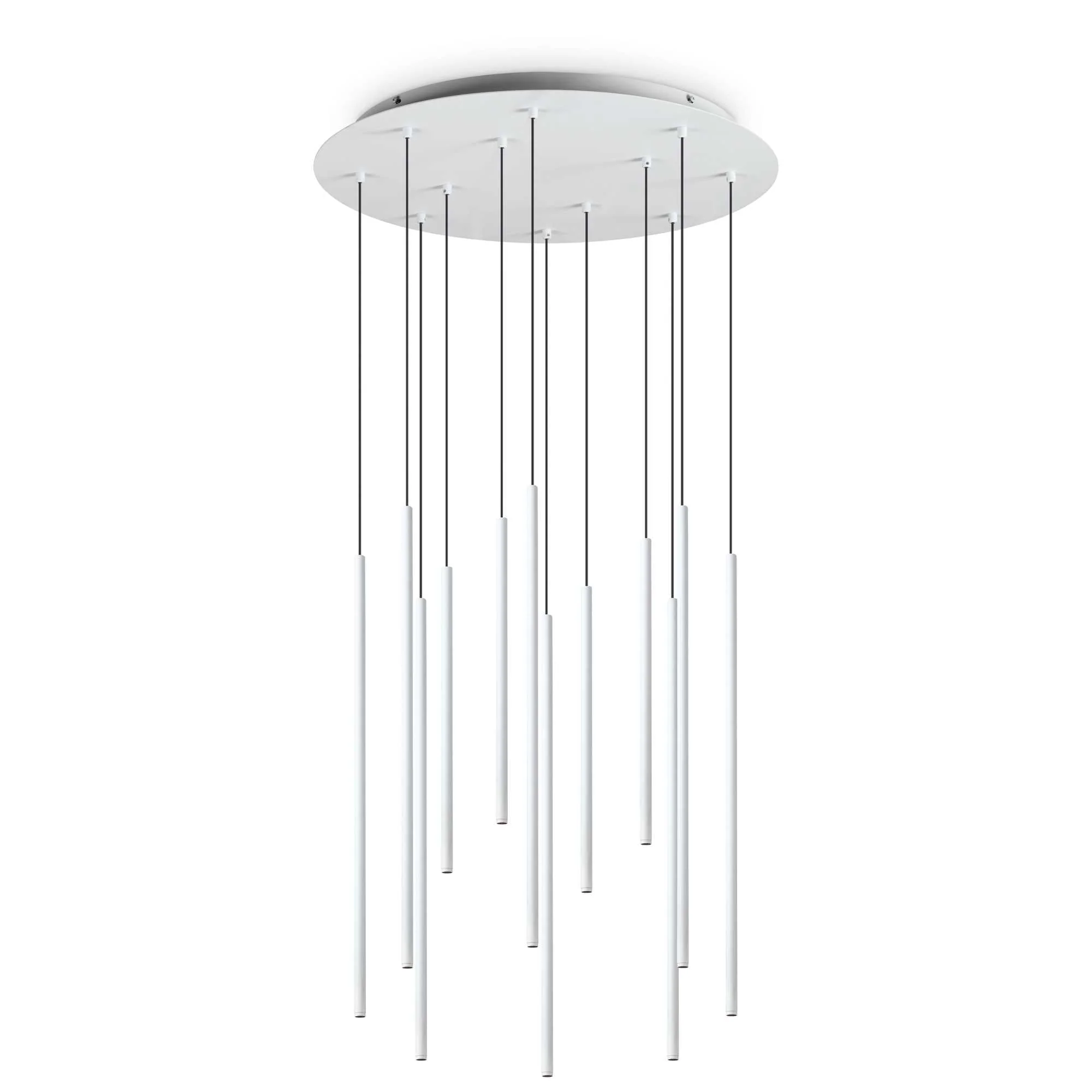 FILO Cluster 1/12Lt - White/Black/Brass Finish