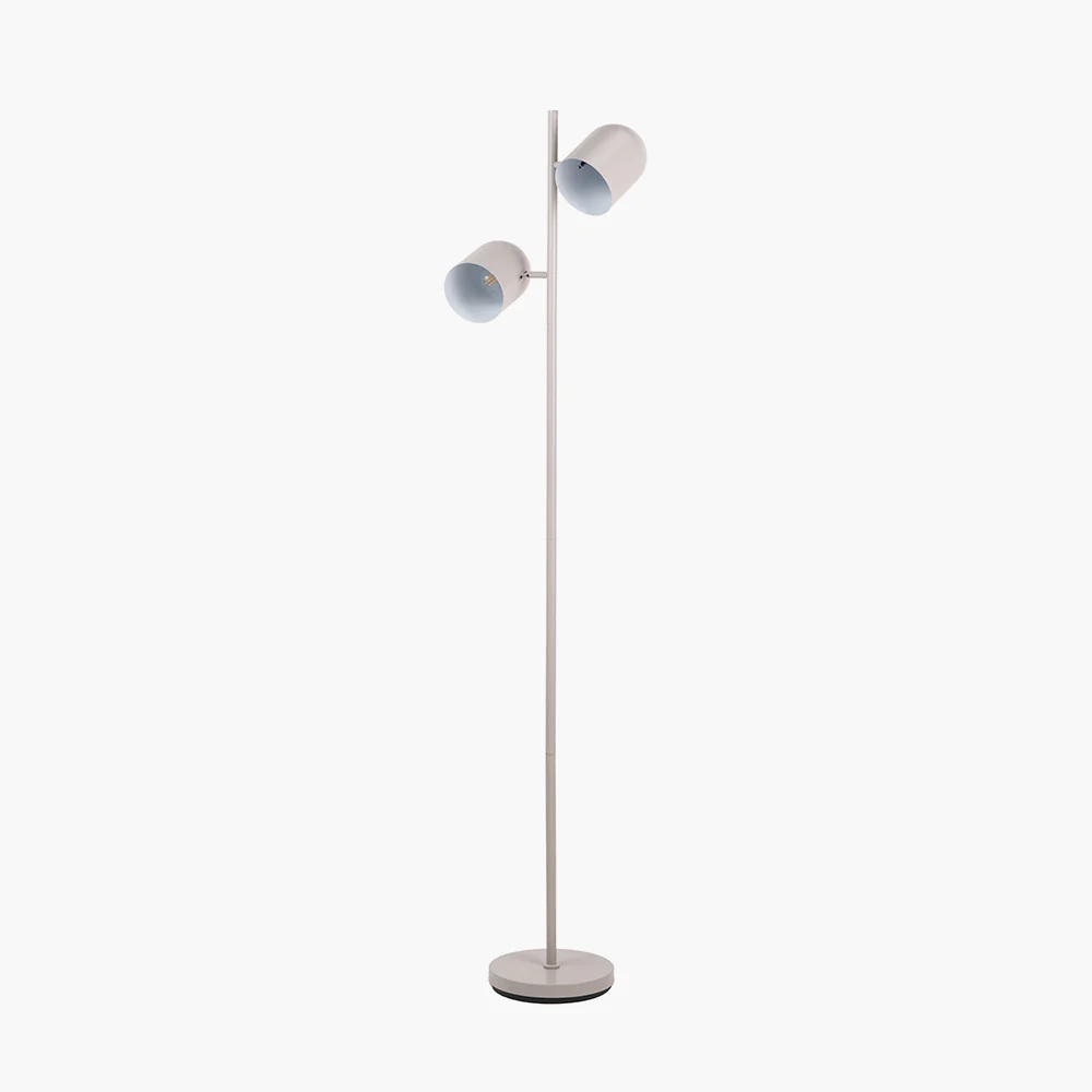 Finn Two Head Floor Lamp - Grey/Mulberry