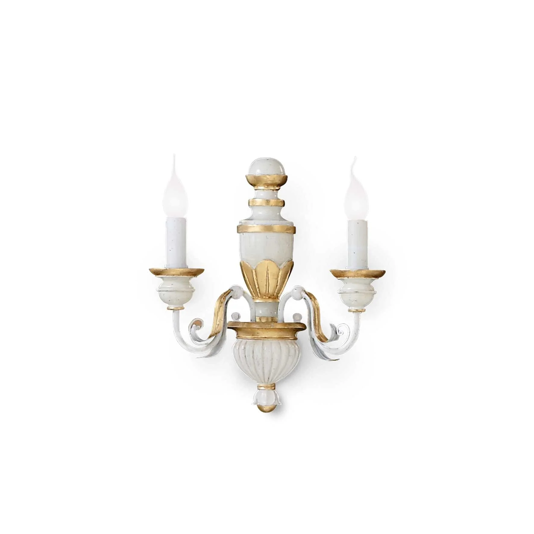 Firenze Wall Light - White/Gold Finish