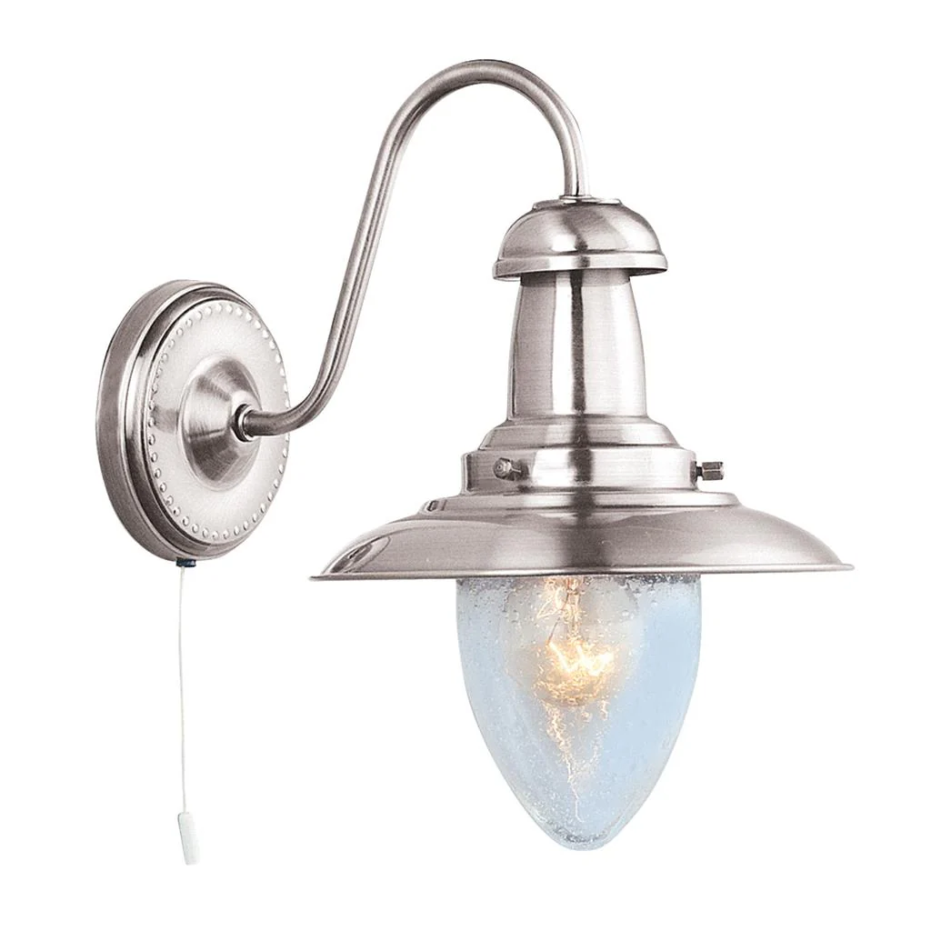 Fisherman 1Lt Wall Light- Satin Silver