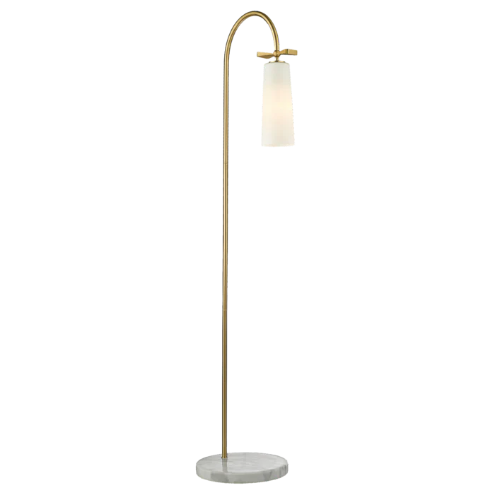 Floor lamp BOW White & Black Finish Marble Base