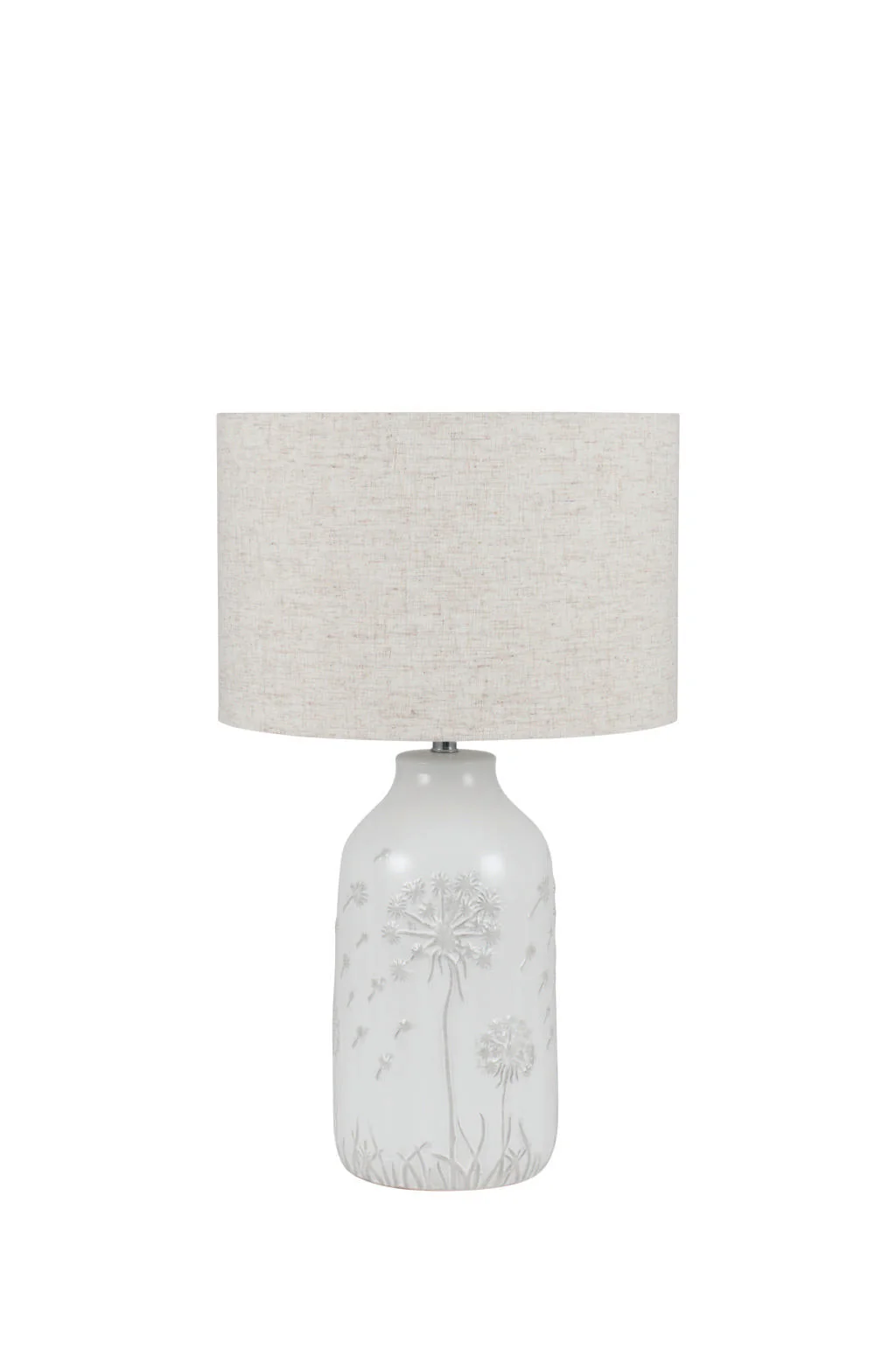 Flora White Floral Ceramic Table Lamp