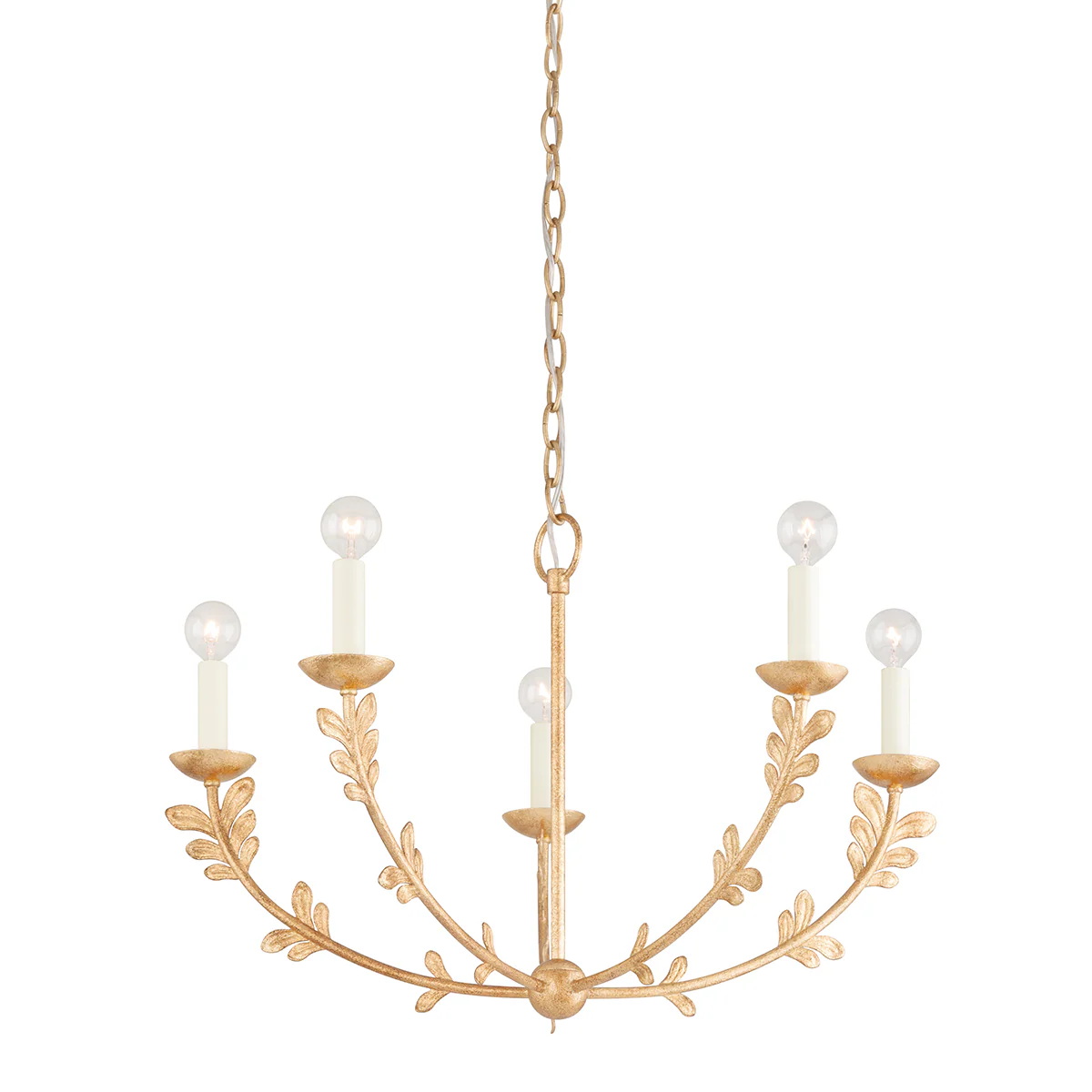 Florian 5/6Lt Chandelier - Gold Leaf