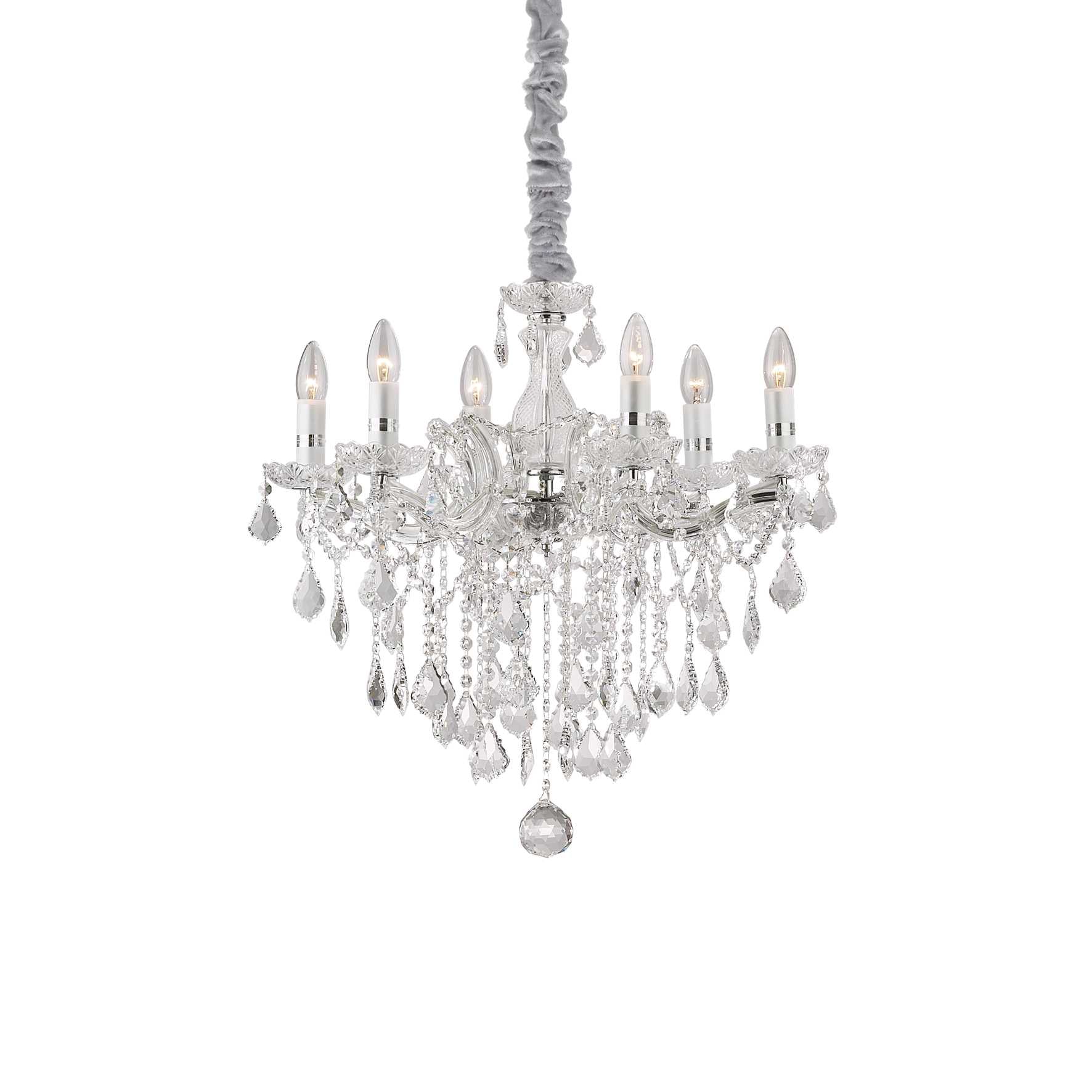 Florian Chandelier 6/12/18Lt - Chrome/Gold Finish