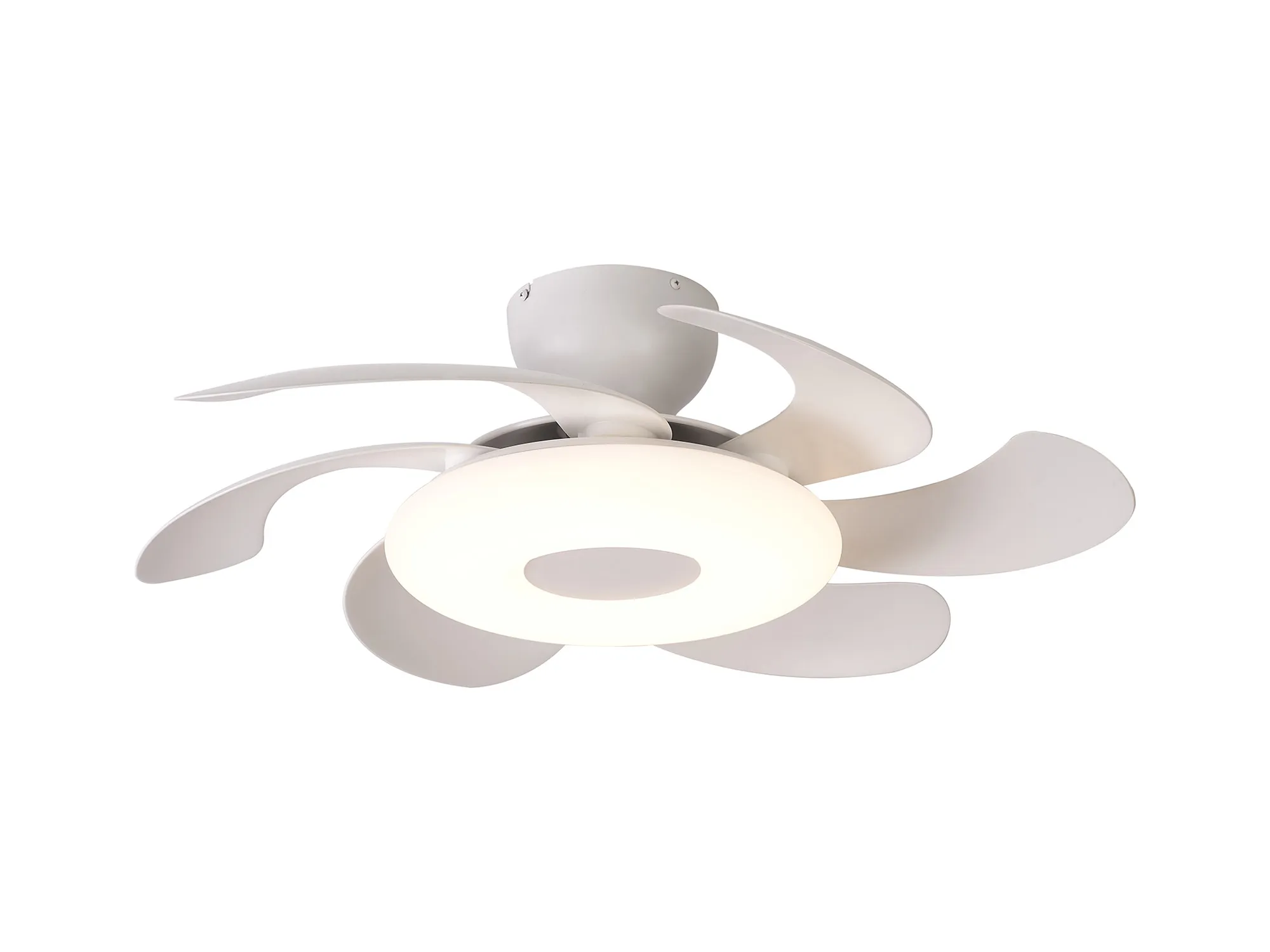 Flowers LED Fan Light W/ Remote Control - Black/White