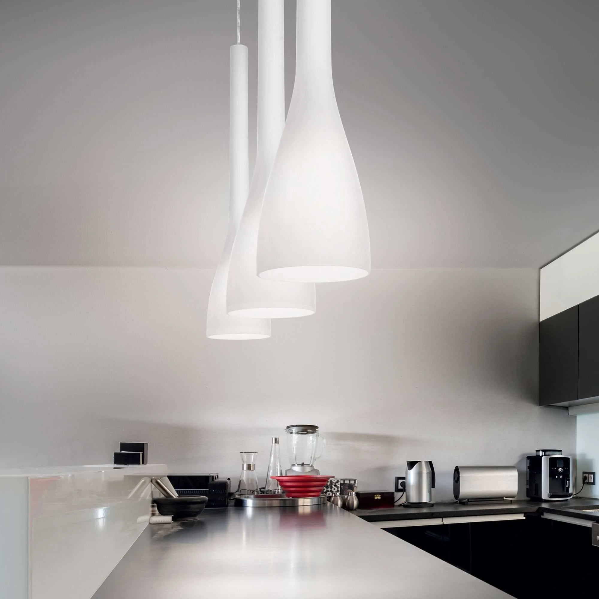 Flut Pendant Small/Big - Black/White Finish - Image 5