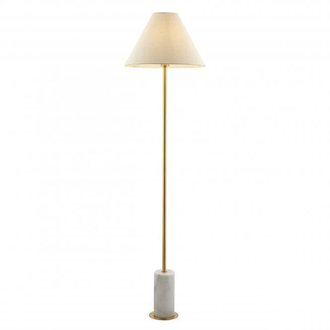 Fontiane 1Lt Floor Lamp - Brass & Marble