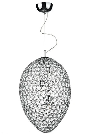 Frost 5 Light Pendant Polished Chrome and Clear Faceted Crystal