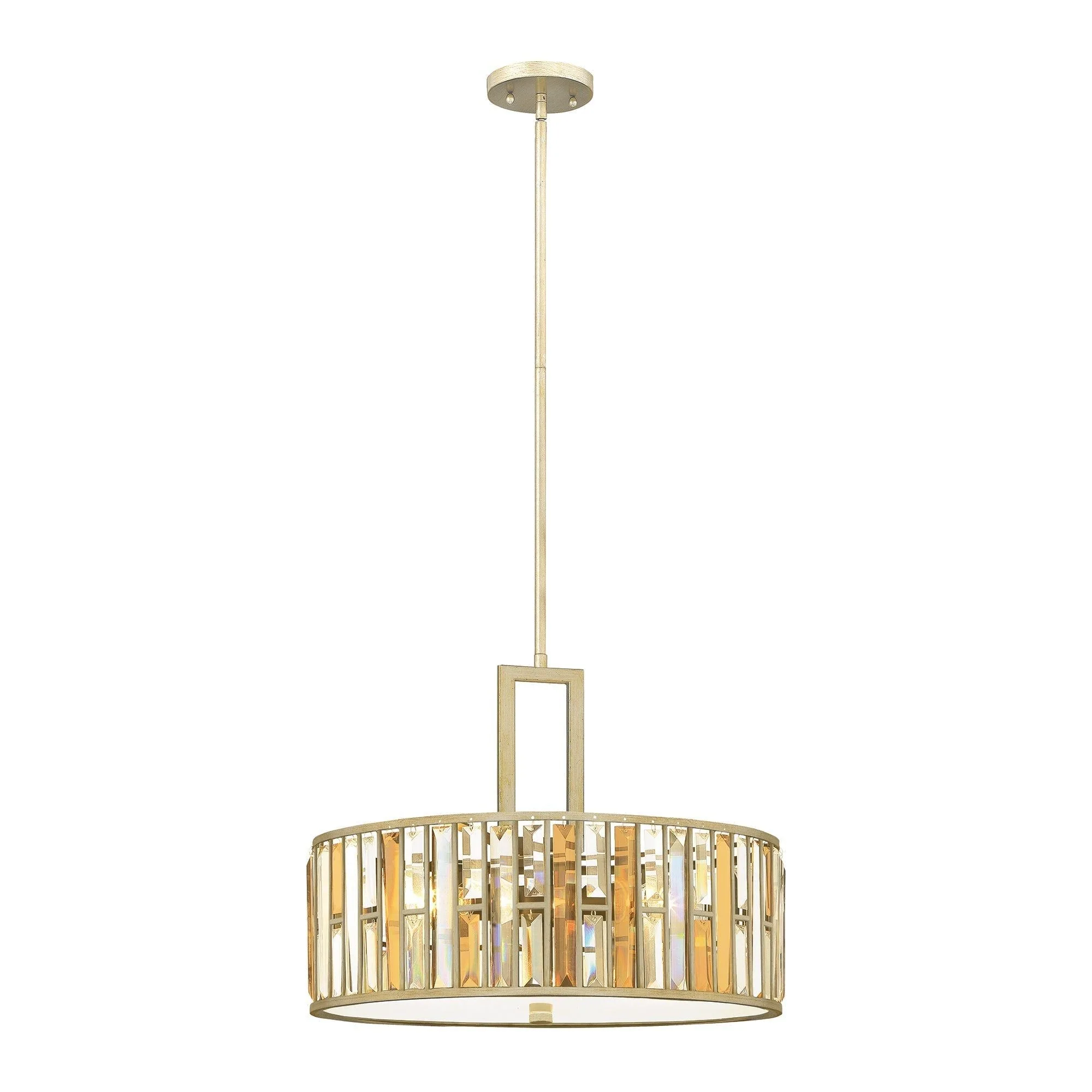 Gemma 3 Light Centre Ceiling Light – Silver Leaf/Vintage Bronze Finish