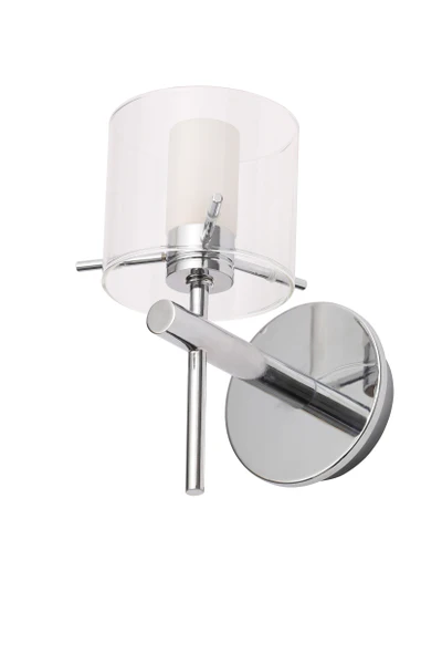 Gene Cylinder Bathroom Wall Light IP44 - Satin Brass Finish
