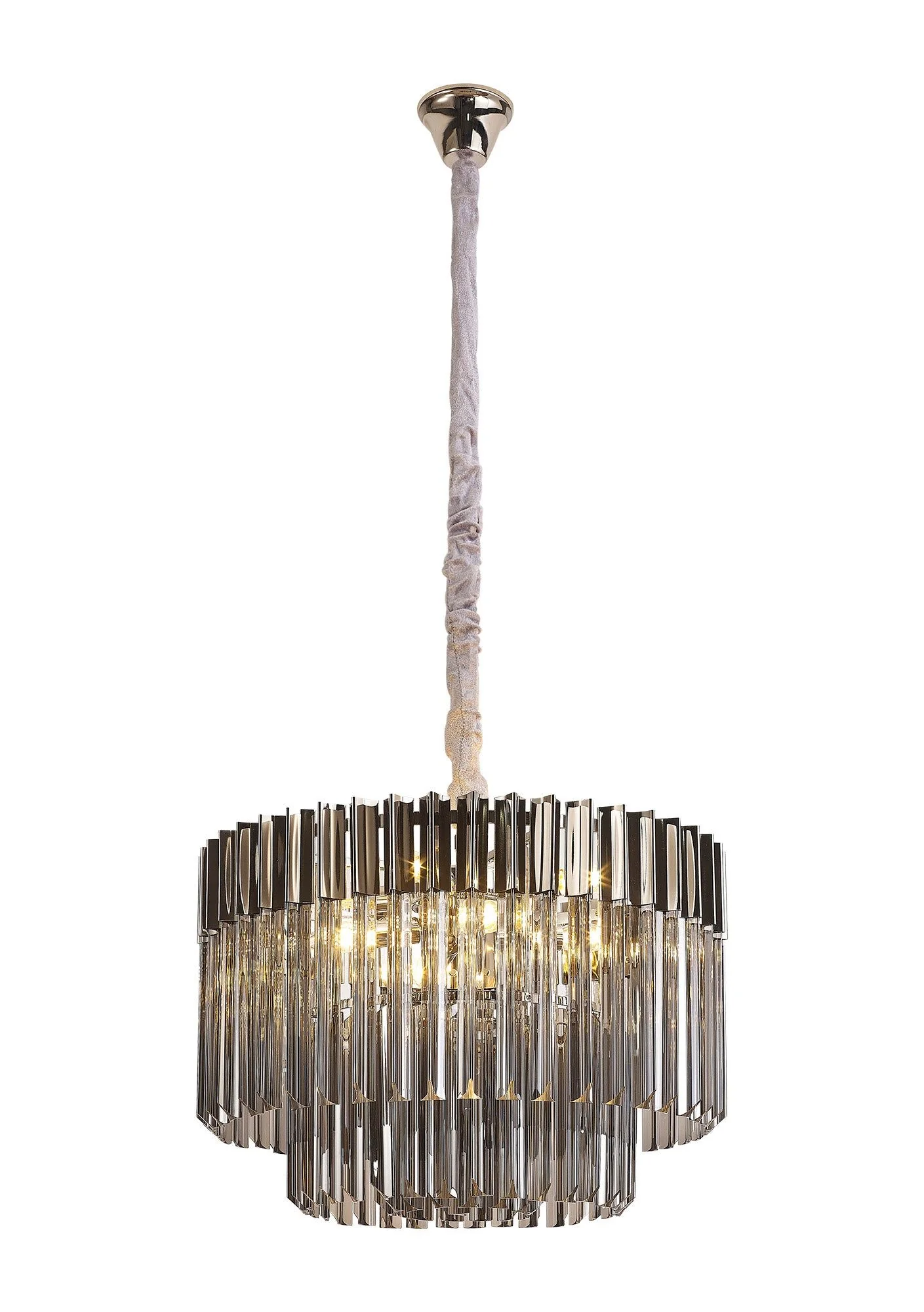 Georgia 8lt Round Pendant - Matt Black/Brass/Polished Nickel - Image 10