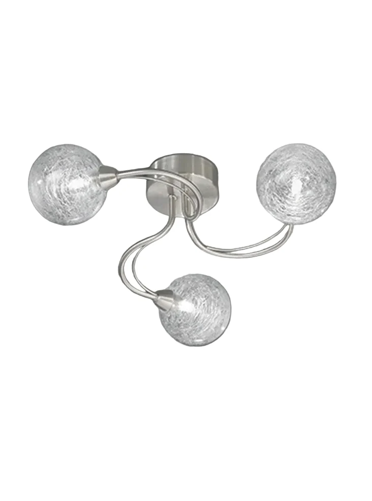 Geox 3/5Lt Flush Light - Satin Nickel/Bronze Finish