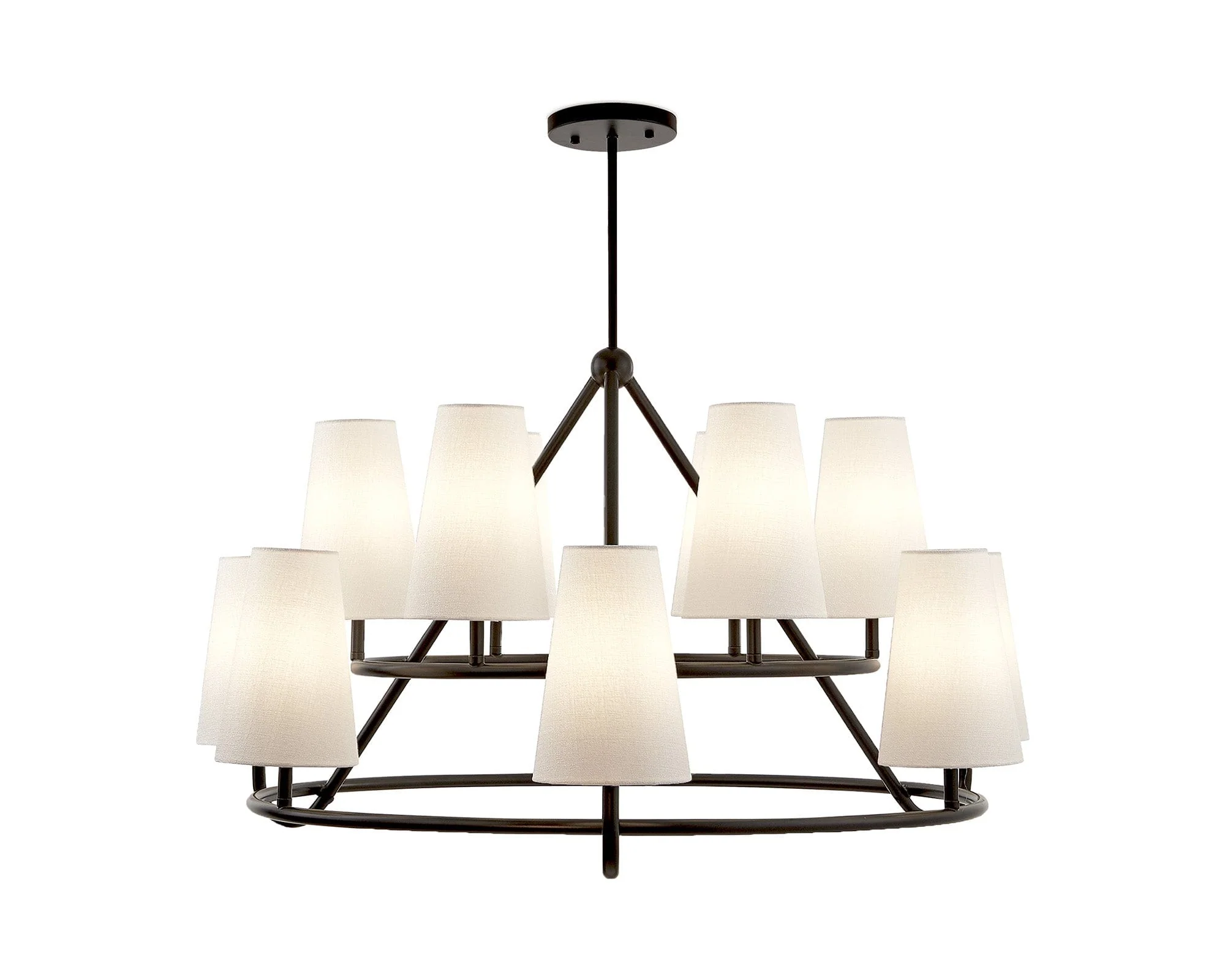 Gildan Chandelier - White & Black E14