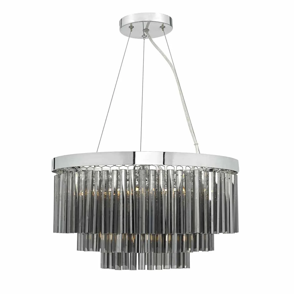 Giovana 5 Light Pendant Clear/Smoked Glass - Image 3